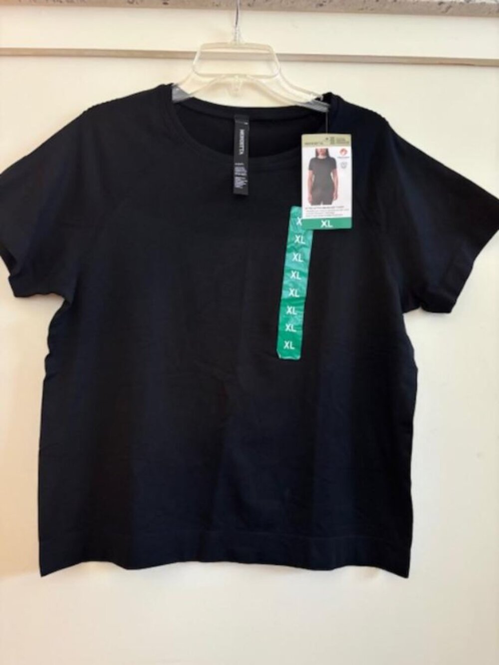 NWT Mondetta Women's Performance Active Moisture Wicking Tee Black Size XL